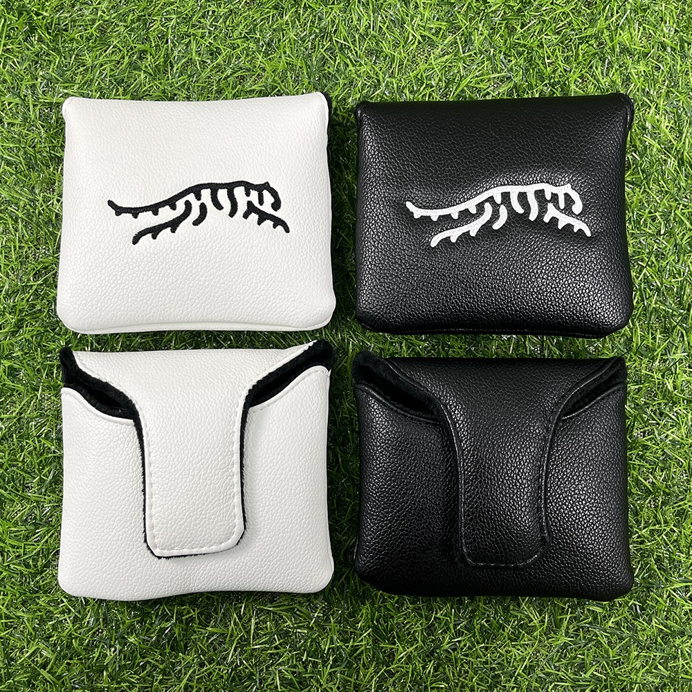 Golf club cover, tiger stripe straight bar semi-circular push rod iron cover