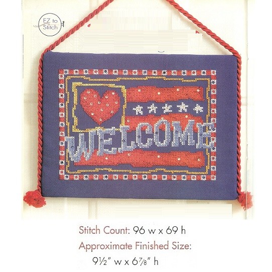 AMERICANA WELCOME  - CROSS STITCH PATTERN ONLY HM - SYQ