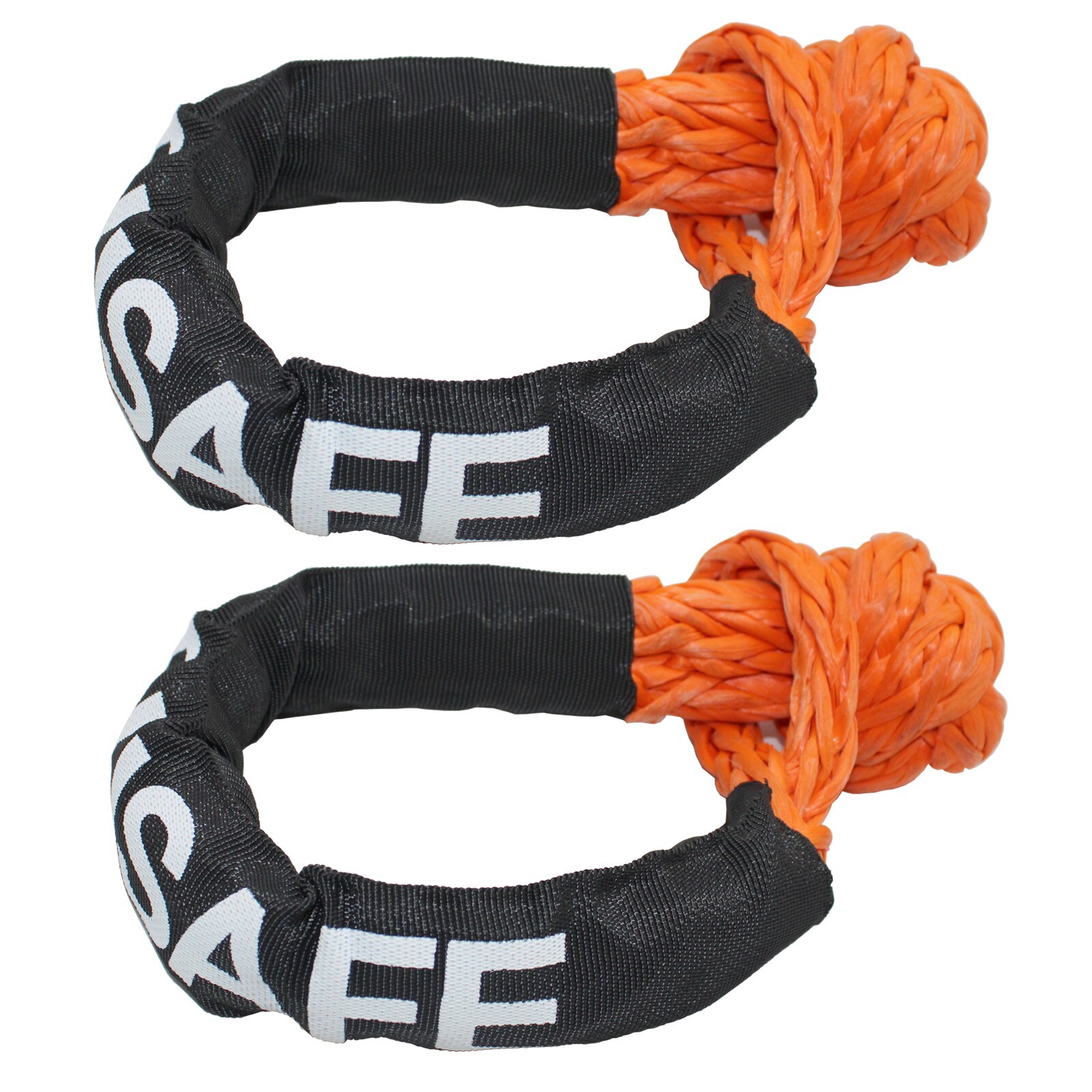 2PK 1/2" Soft Shackle Rope Synthetic Tow Recovery Strap 56000LBS Breaking Power
