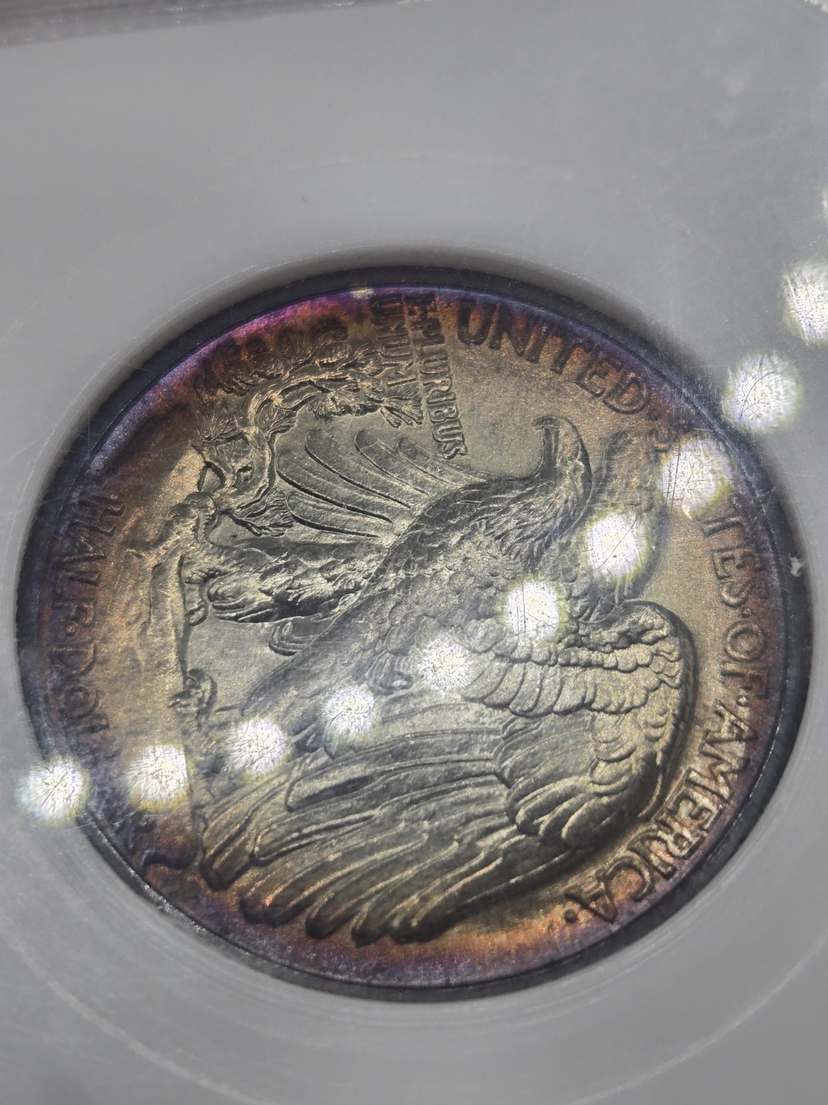 1944 BU GEM WALKING LIBERTY SILVER HALF UNC MS+ Nicely Toned Coin