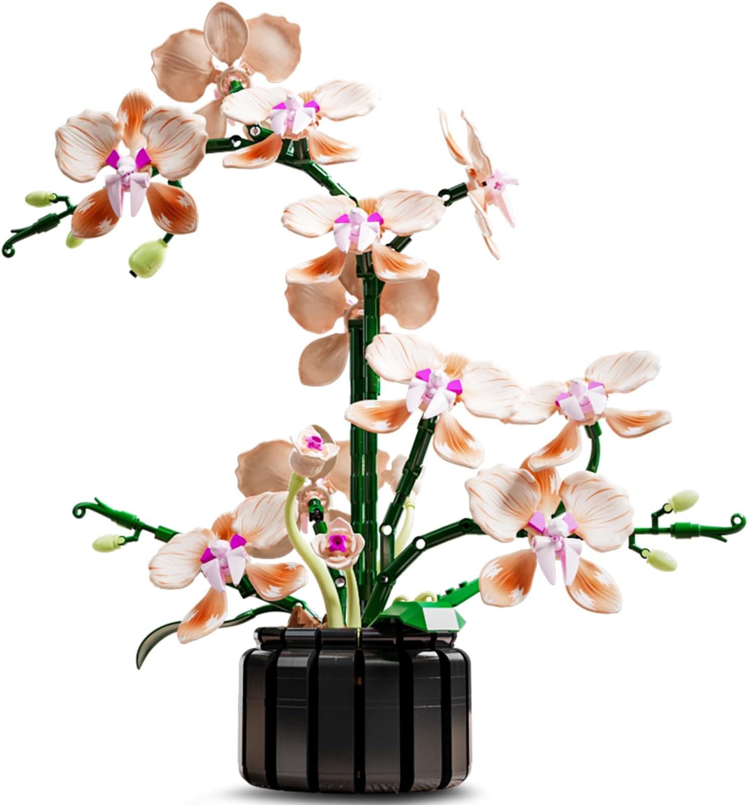 Mov stone Champagne Orchid Flower Building Set, Icon Flowers Building Block |...
