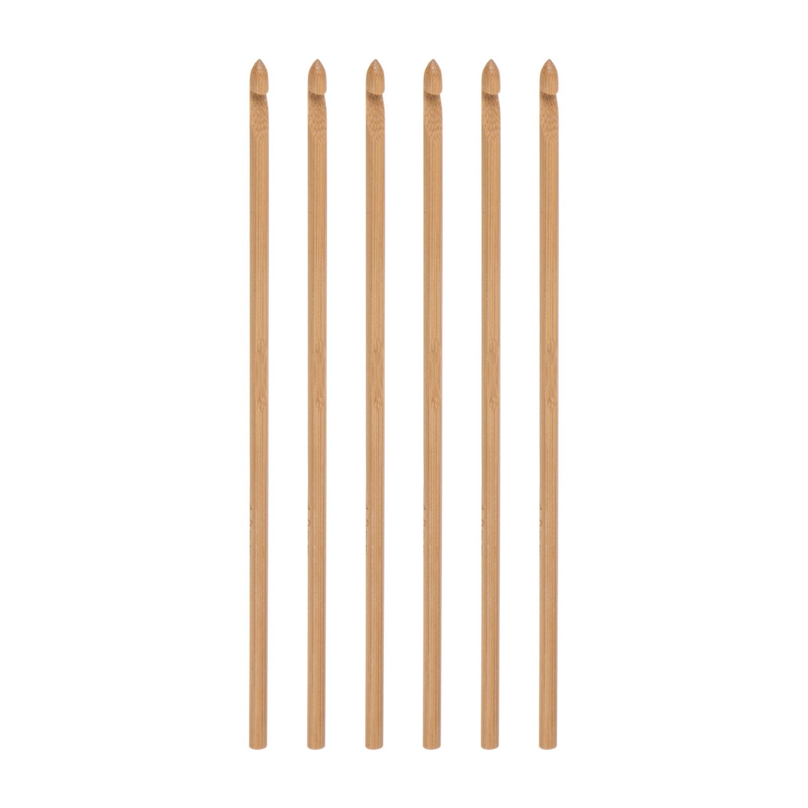 Wooden Bamboo Crochet Hook 4.0mm US Size G (Size 6) Fine Knitting Needles 6Set