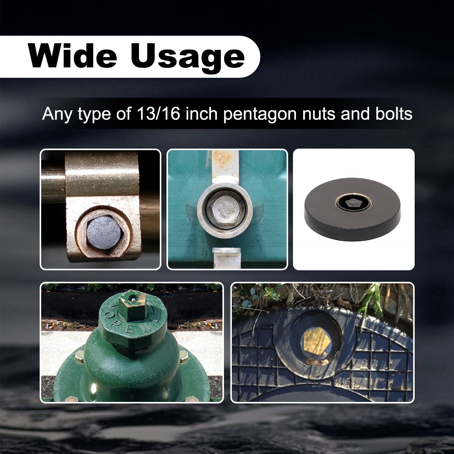 13/16" Penta Socket with 1/2" Drive Pentagon Socket for Pentagon Bolts Nuts