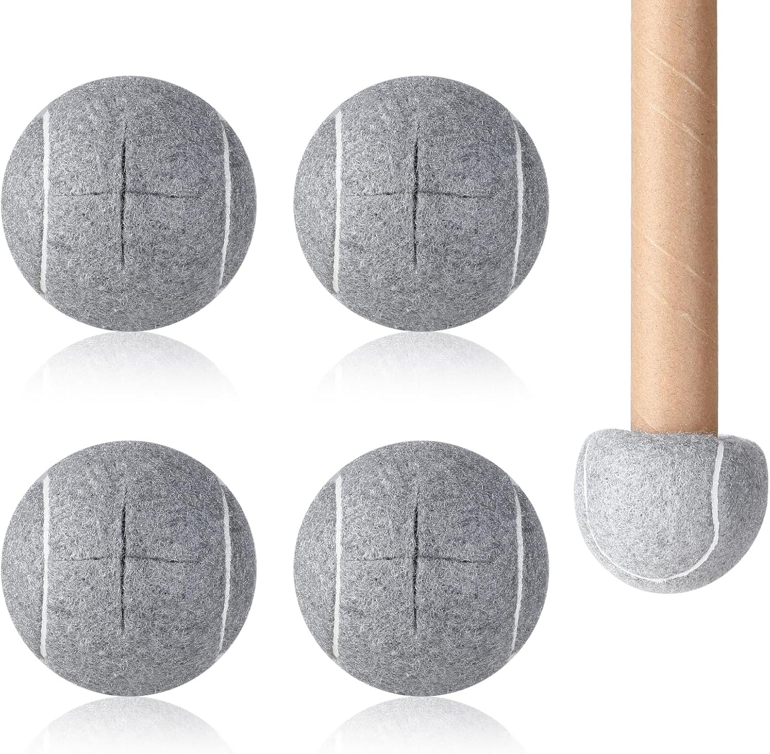 Precut Walker Tennis Balls Heavy Duty Tennis Balls for Walkers Pre Cut - 4 Pcs