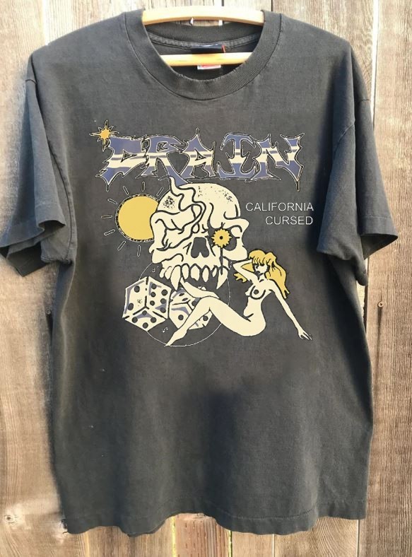 Vintage Drain Band rock tour charcoal color shirt reprint VK12382