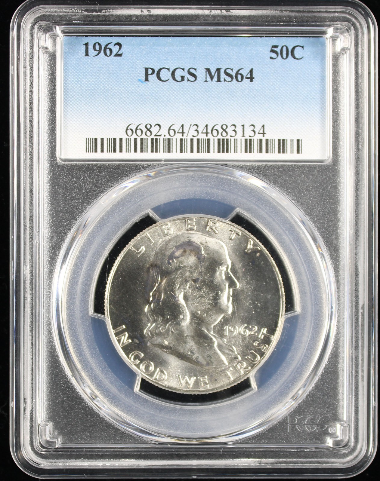 1962 Franklin Half Dollar 50c PCGS MS64