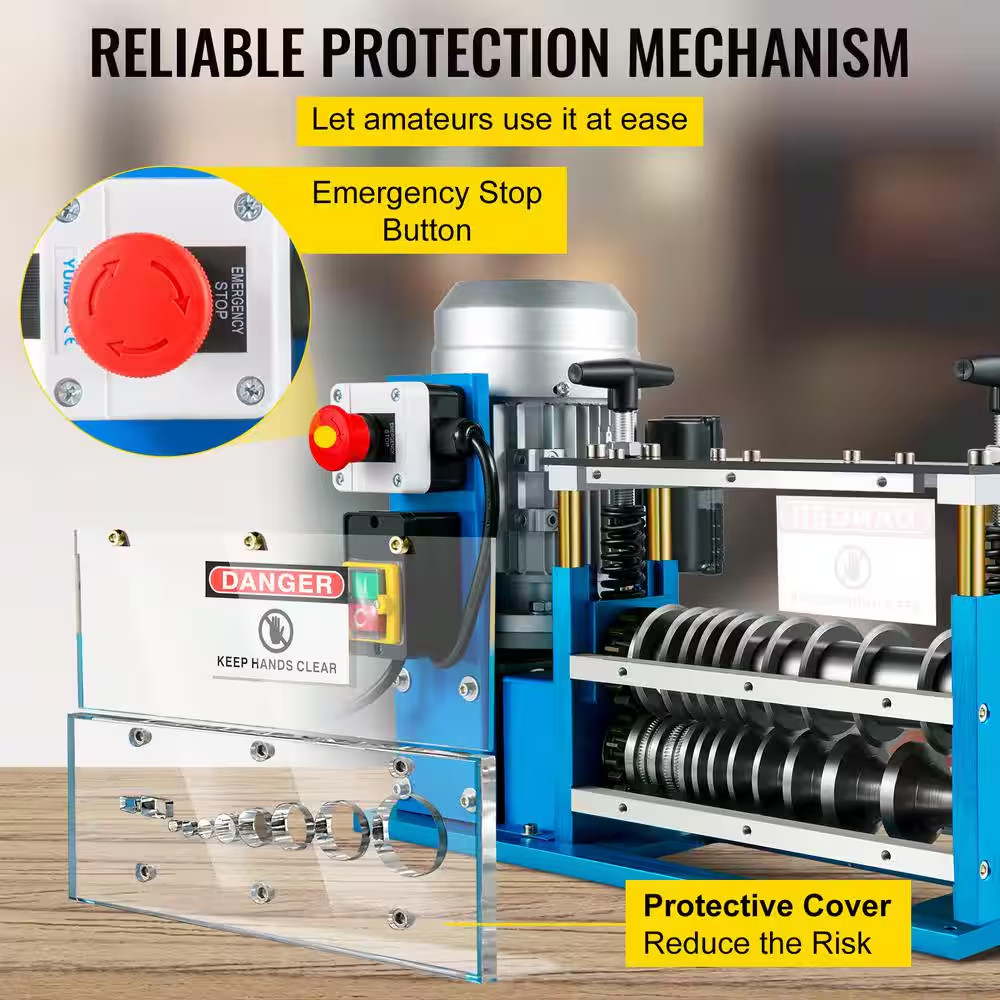Electric Wire Stripping Machine, 370W 0.06-1.5 In. Automatic Motorized Cable Str