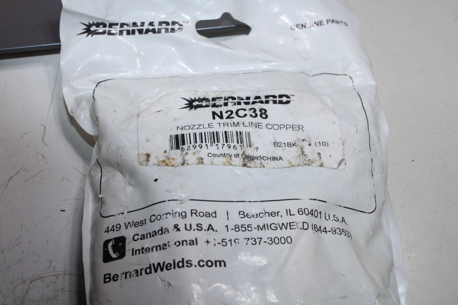 NEW BERNARD N2C38 TRIM LINE COPPER NOZZLE 10 Pack