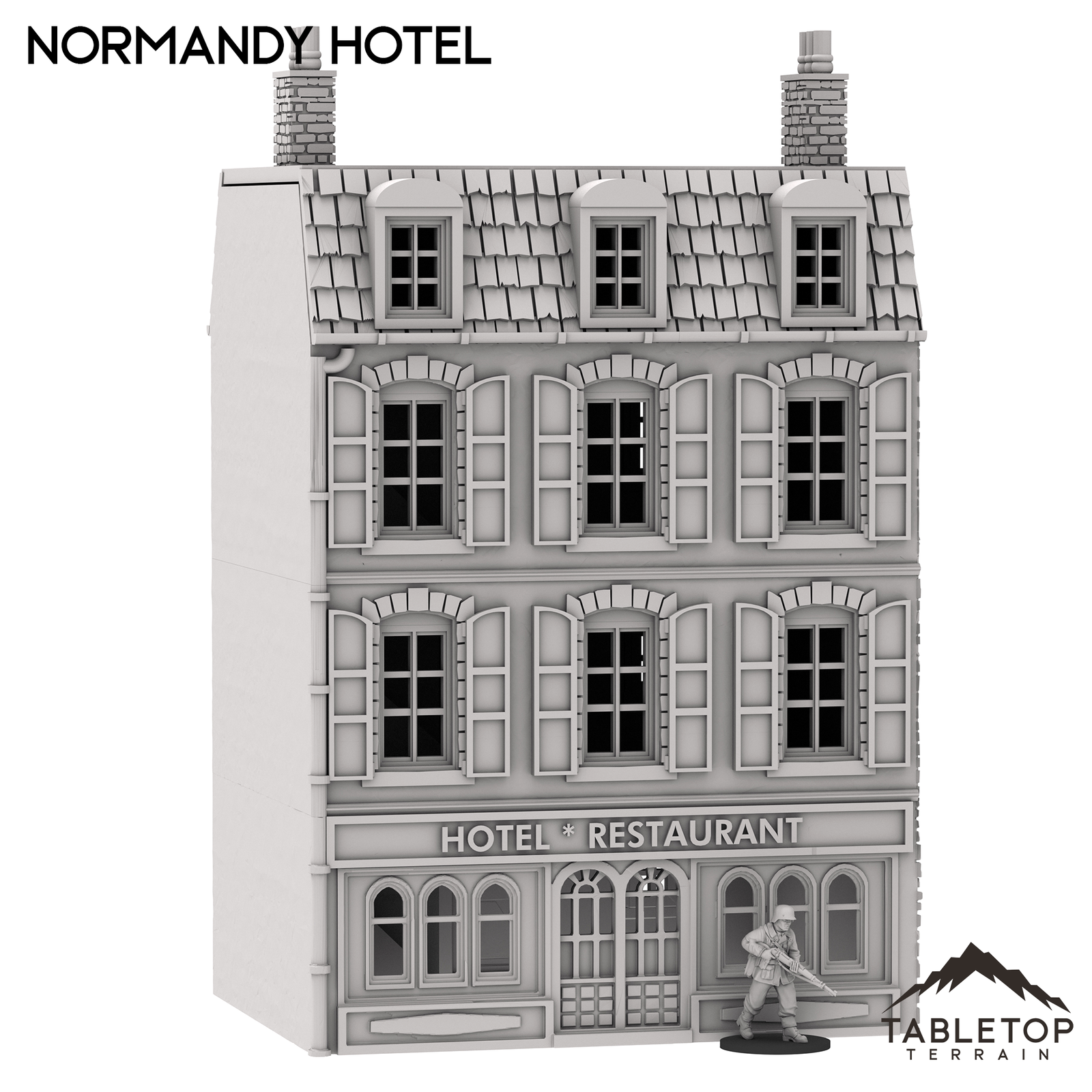 Normandy Town Square Pack - WWII Wargame Tabletop Terrain