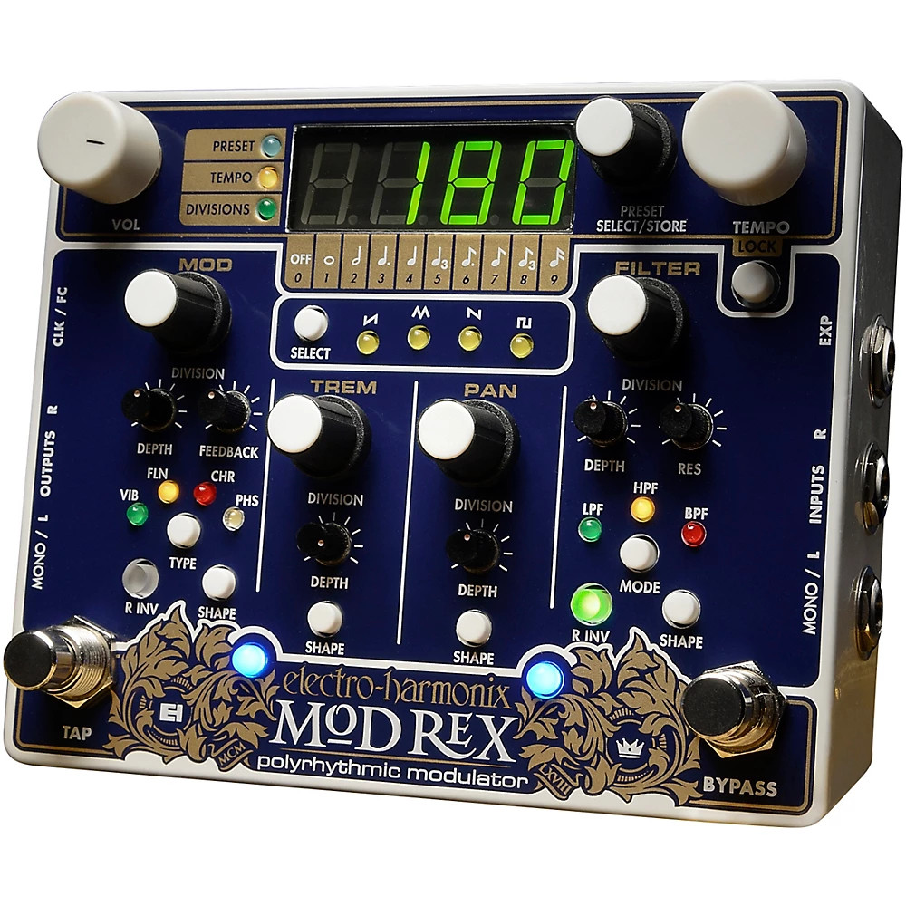 Electro-Harmonix MOD REX Polyrhythmic Modulator Effects Pedal LN