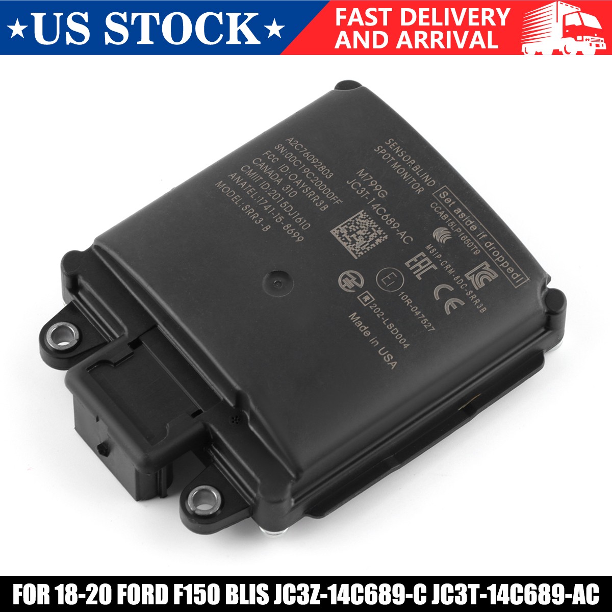 Blind Spot Radar Sensor Module JC3T-14C689-AA/AC Fit Ford F150 F250SD F350SD OEM