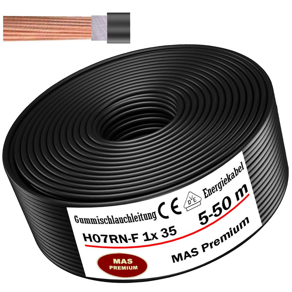 5-50m H07RN-F 1x35 rubber hose line construction site cable flexible for devices