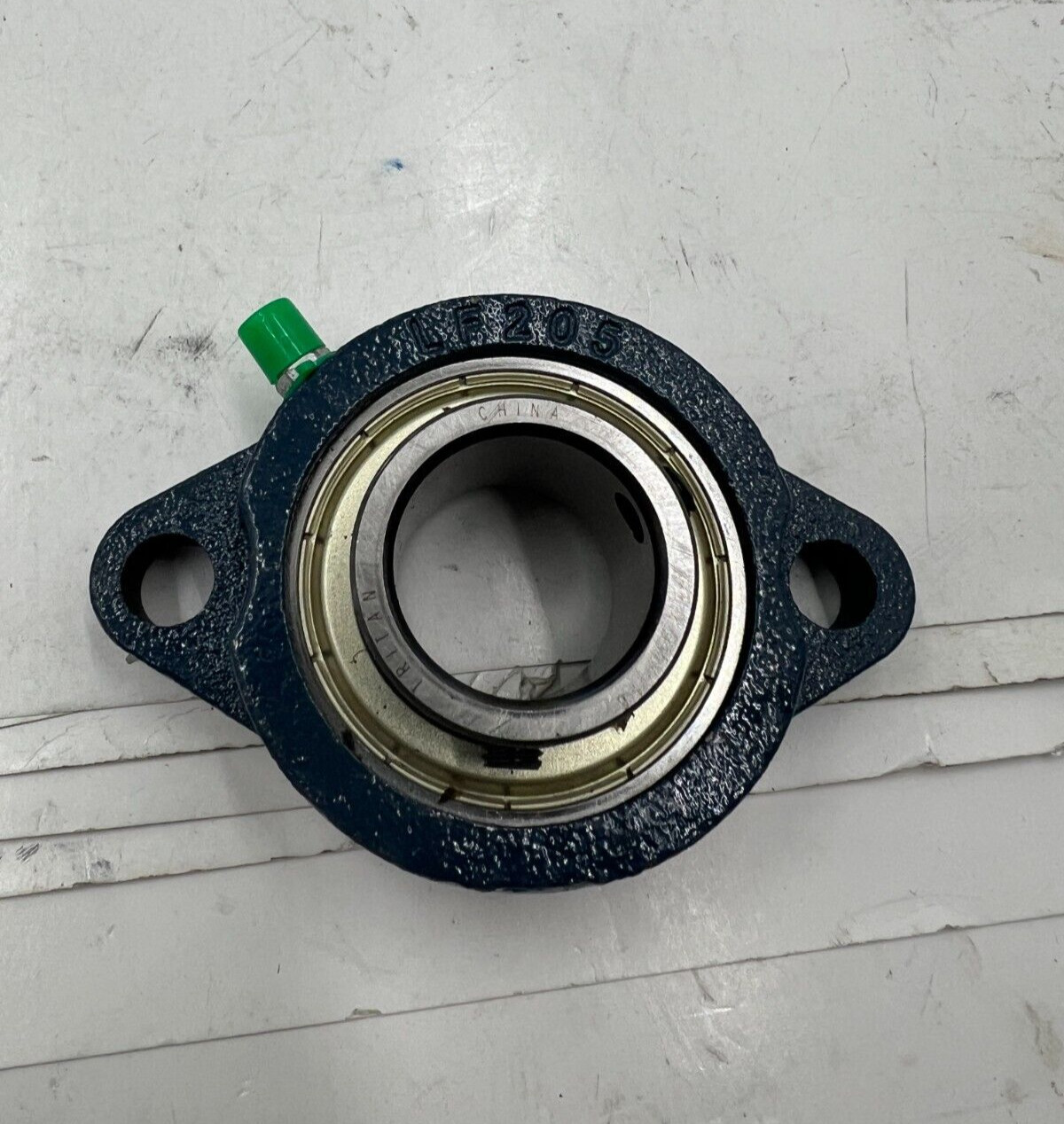 Tritan Flange Bearing LF205 2 Bolt Radial Ball Cast Iron Blue