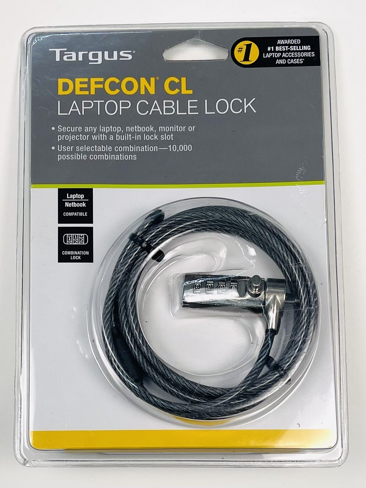 TARGUS Defcon CL Combination Lock Laptop Computer CABLE LOCK PA410U1 NIP NEW