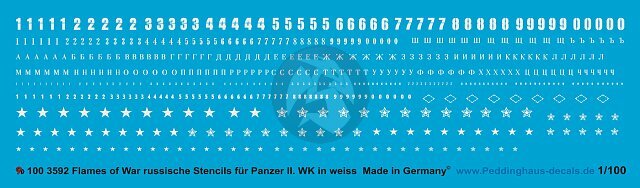 Peddinghaus 1/100 Russian Vehicle Markings & Stars (White) (Flames of War) 3592