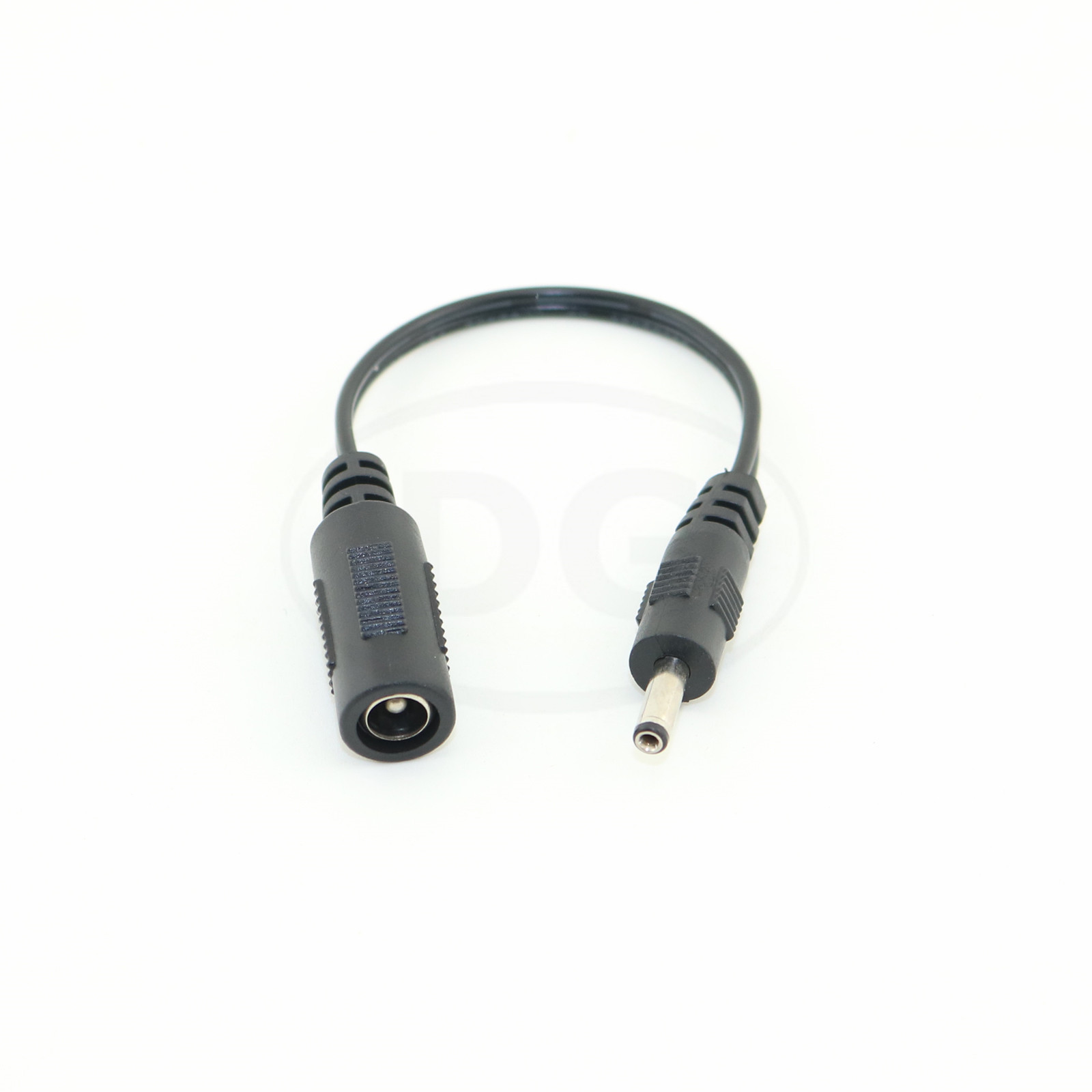 DC Power 5.5mm x 2.1mm Female to 3.5mm x 1.35mm Male Converter Plug Cable Black