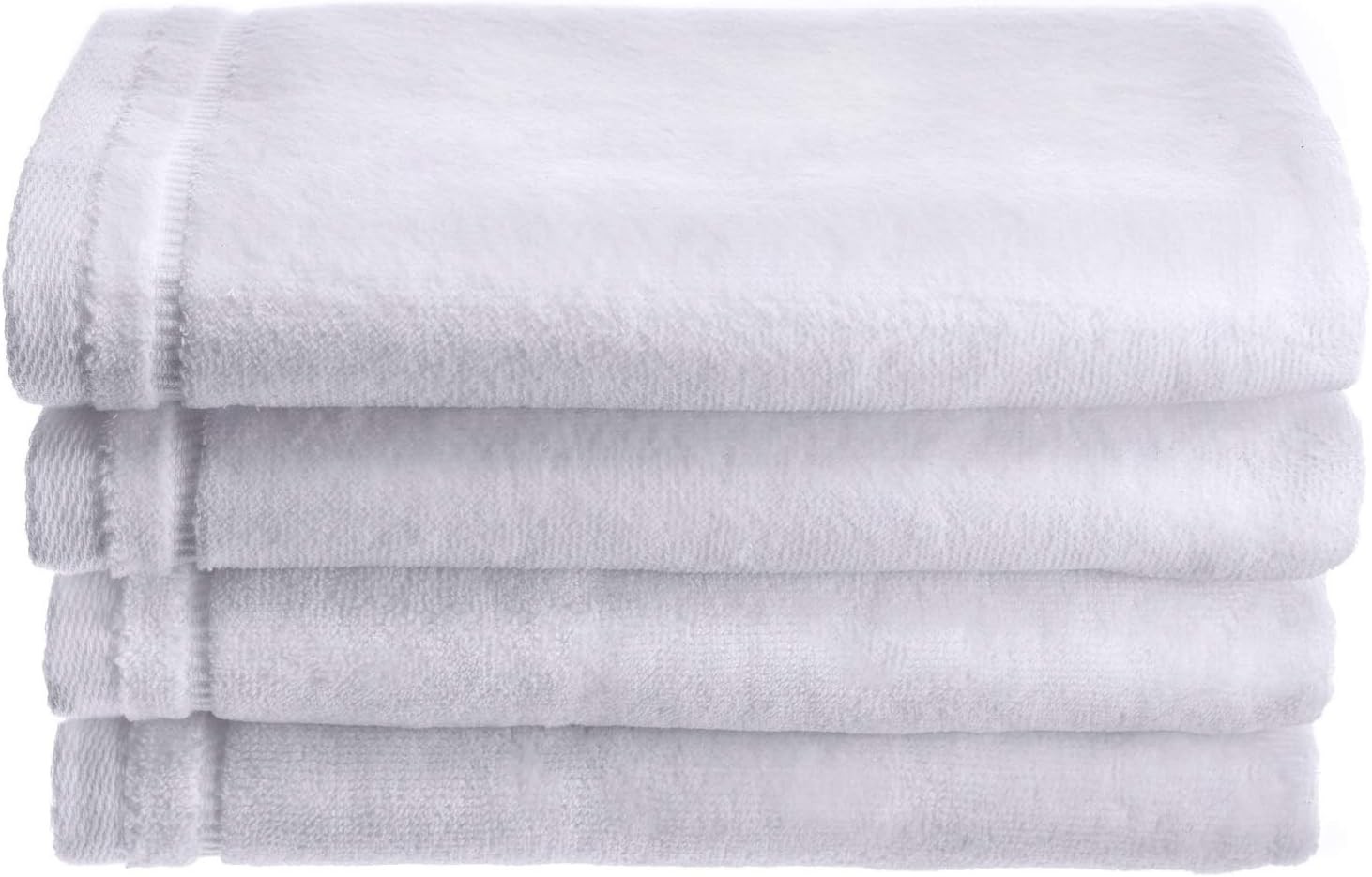 100% Cotton Velour Fingertip Towels - 4 Pack 11 by 18 Inch – Decorative, Extra