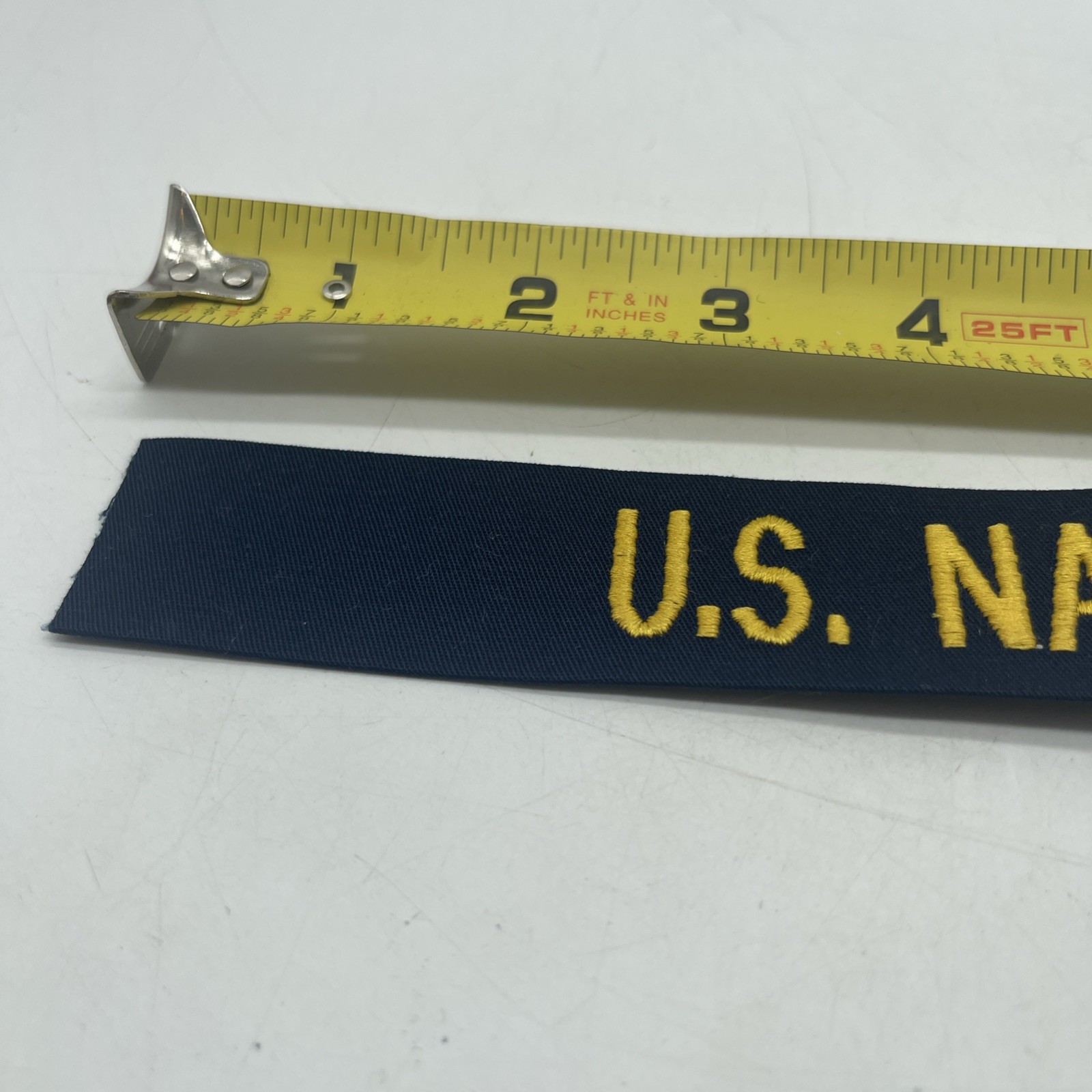 U.S. Military Navy Naval Cuff Patch “U.S. NAVY” Cuff Collar Tab Label Yellow