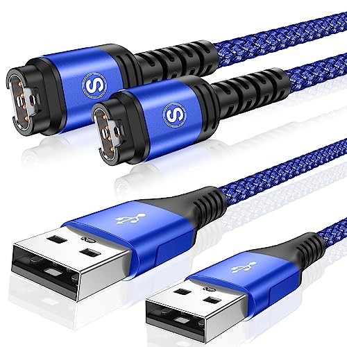 Charger Cable for Garmin Watches [2-Pack, 4ft] - Compatible with Fenix, Forerunn