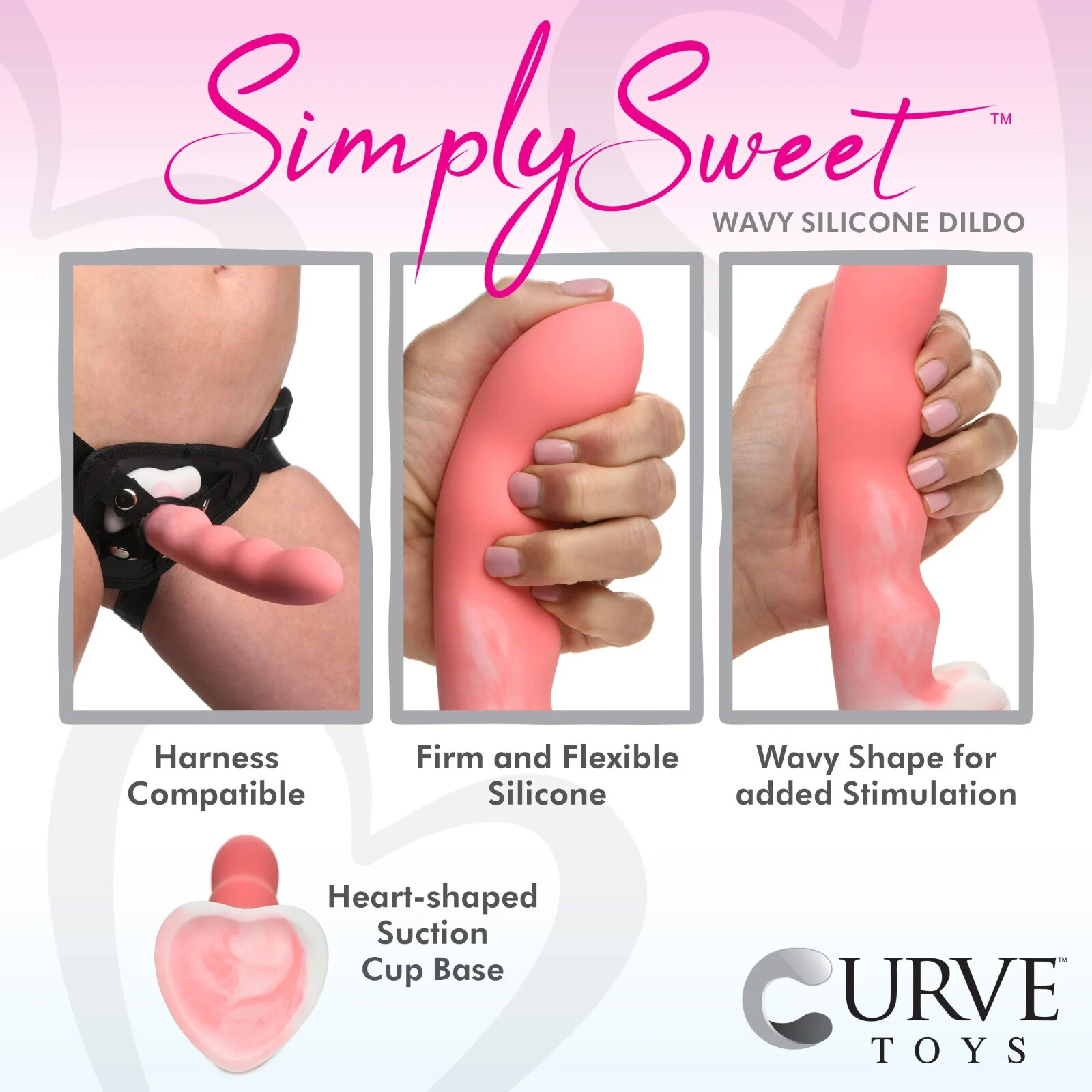 Silicone Dildo Strap-on Compatible Suction Cup Base Beaded Thick Shaft Cock