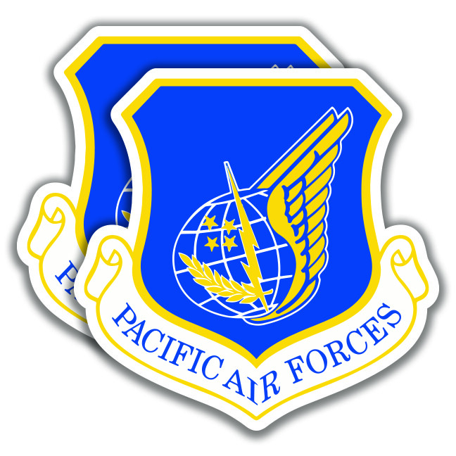 PACIFIC AIR FORCES DECAL 2 Stickers Bogo For Car Bumper Laptop window Truck