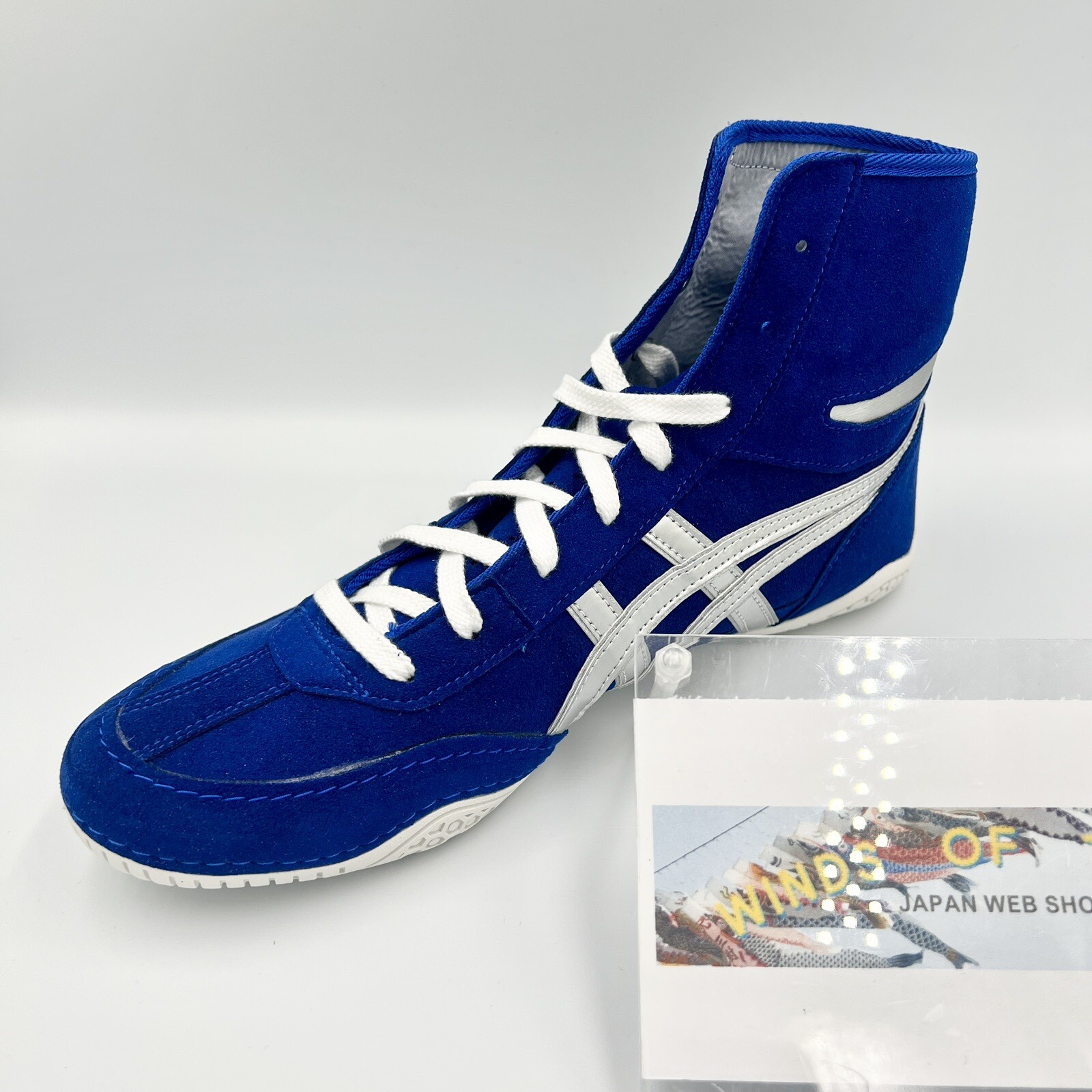 Asics Wrestling Shoes 1083A001 EX-EO special order blue x silver silver edge
