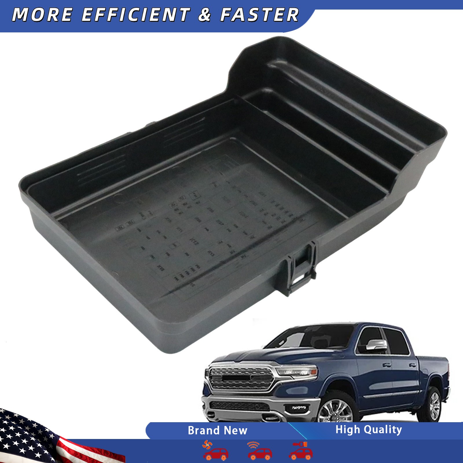 1 Pcs NEW Fuse Box Cover Lid PDC Cover Replacement Fit for 2019-2024 RAM 1500 US