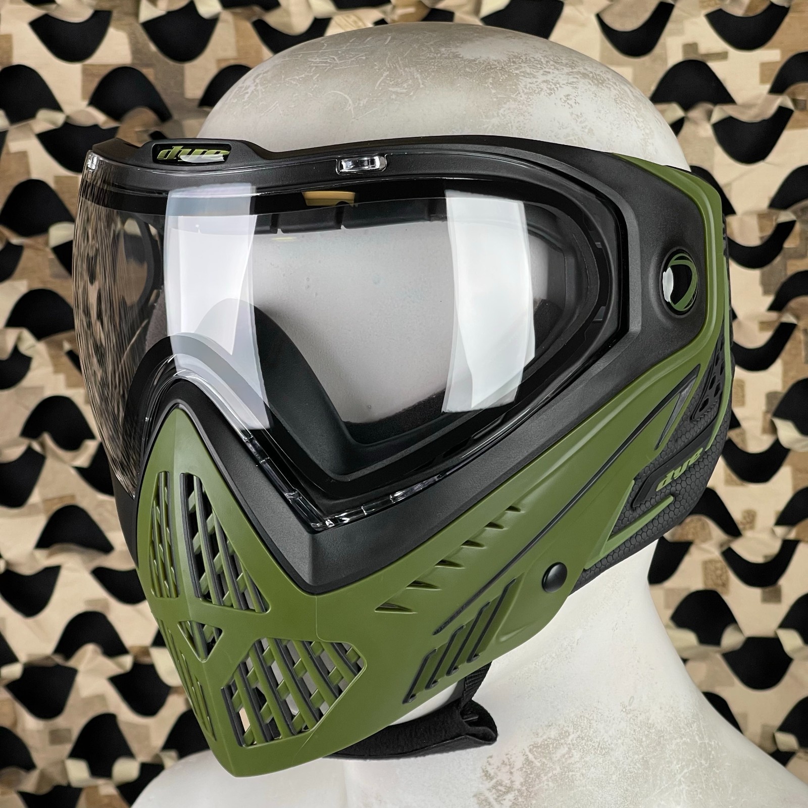 NEW Dye i5 2.0 Paintball Mask/Goggle - Tactical Olive - Clear