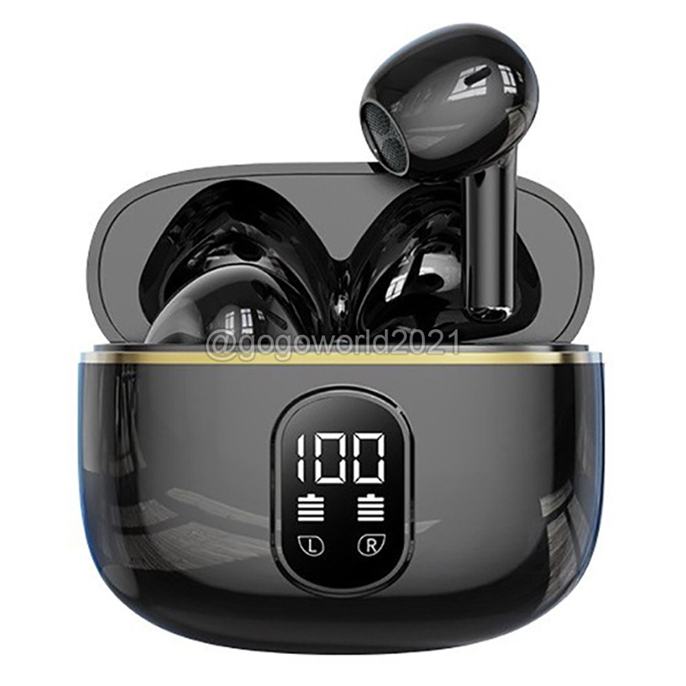 Wireless Bluetooth Earbuds with LED Display Charging Case for iPhone & Android