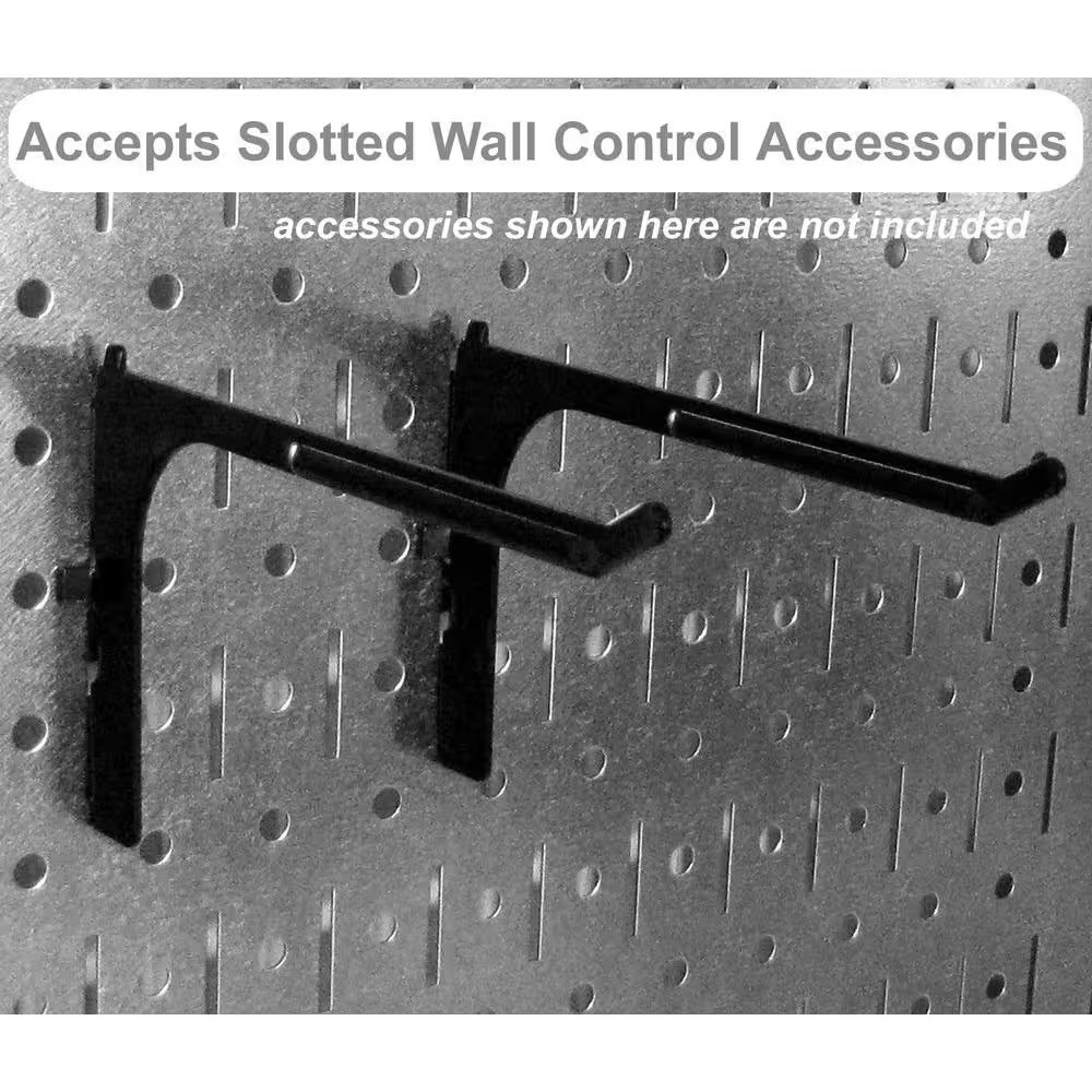 32 In. X 48 In. Metal Pegboard Standard Tool Storage Kit with Yellow Pegboard an