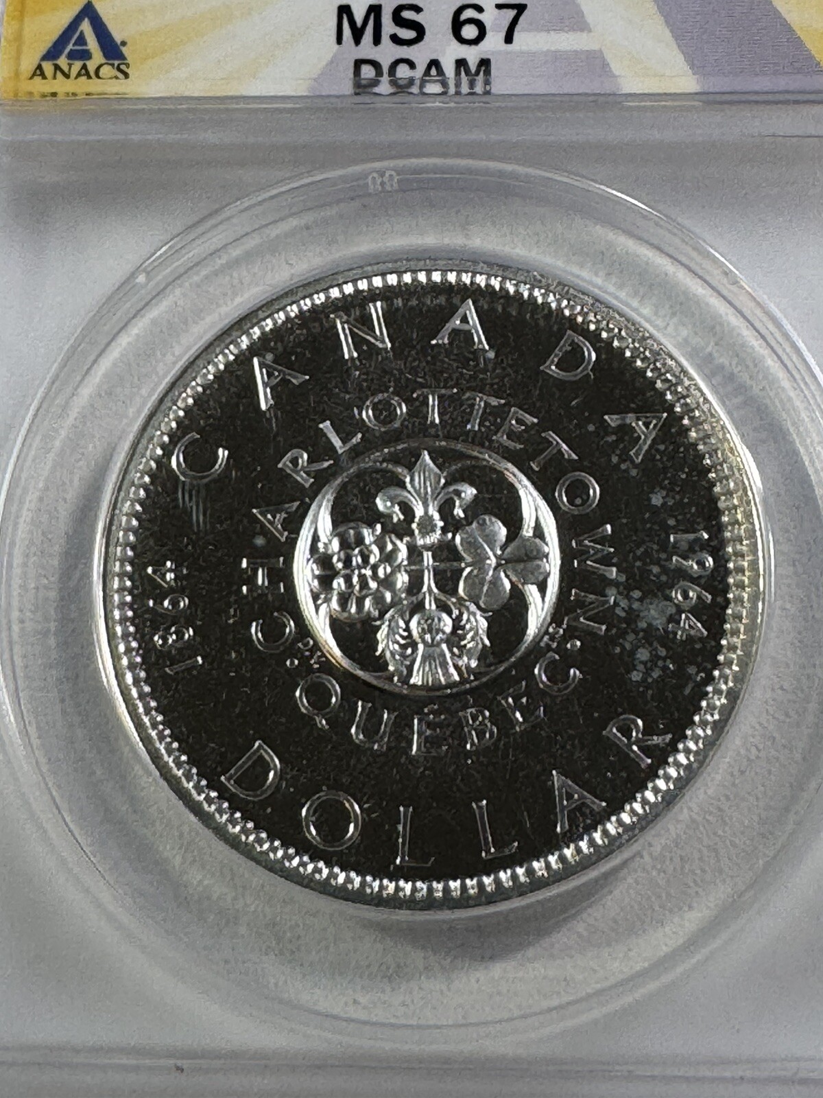1964 Canada $1 Proof Like Silver Coin Graded MS 67 DCAM by ANACS