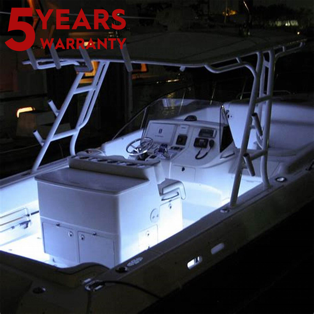 LED Boat Light Deck White Waterproof 12V Bow Trailer Pontoon Lights Kit Marine