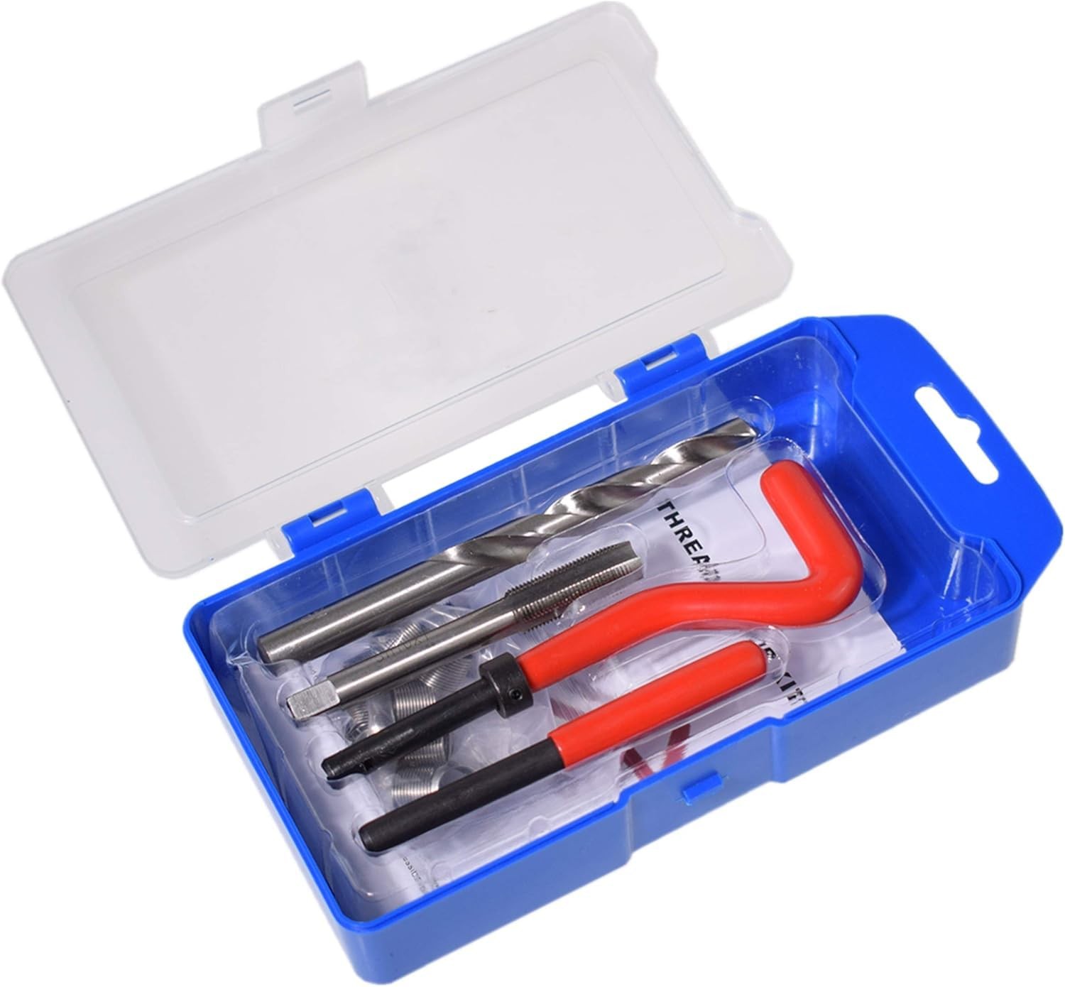 M12 X 1.5 Thread Repair Kit with Helicoil Inserts and HSS Drill Bit, 10PC