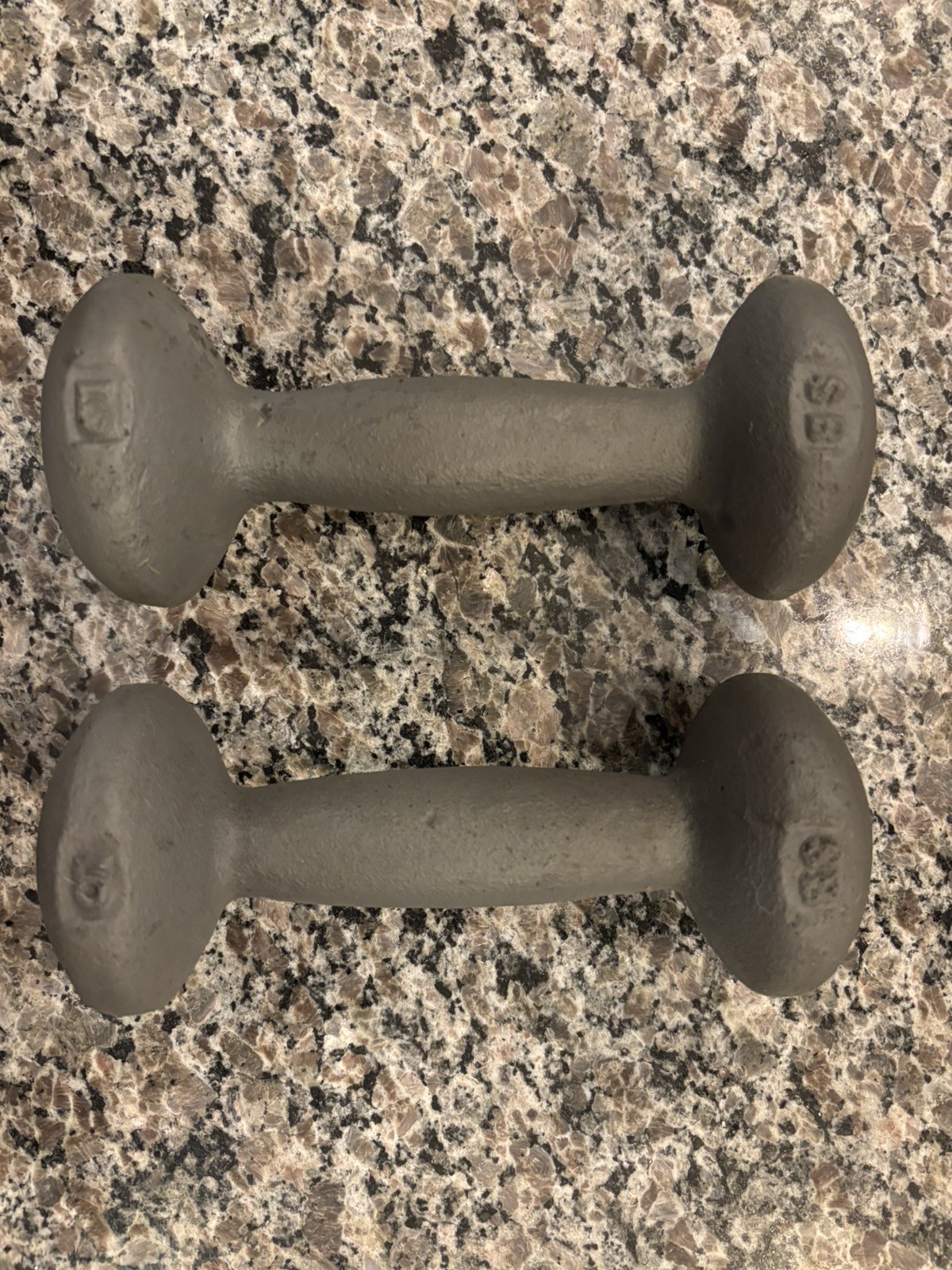 Vintage SB Foundry 5lb Bun Style Dumbbells (Set of 2) Weights = 10lbs total
