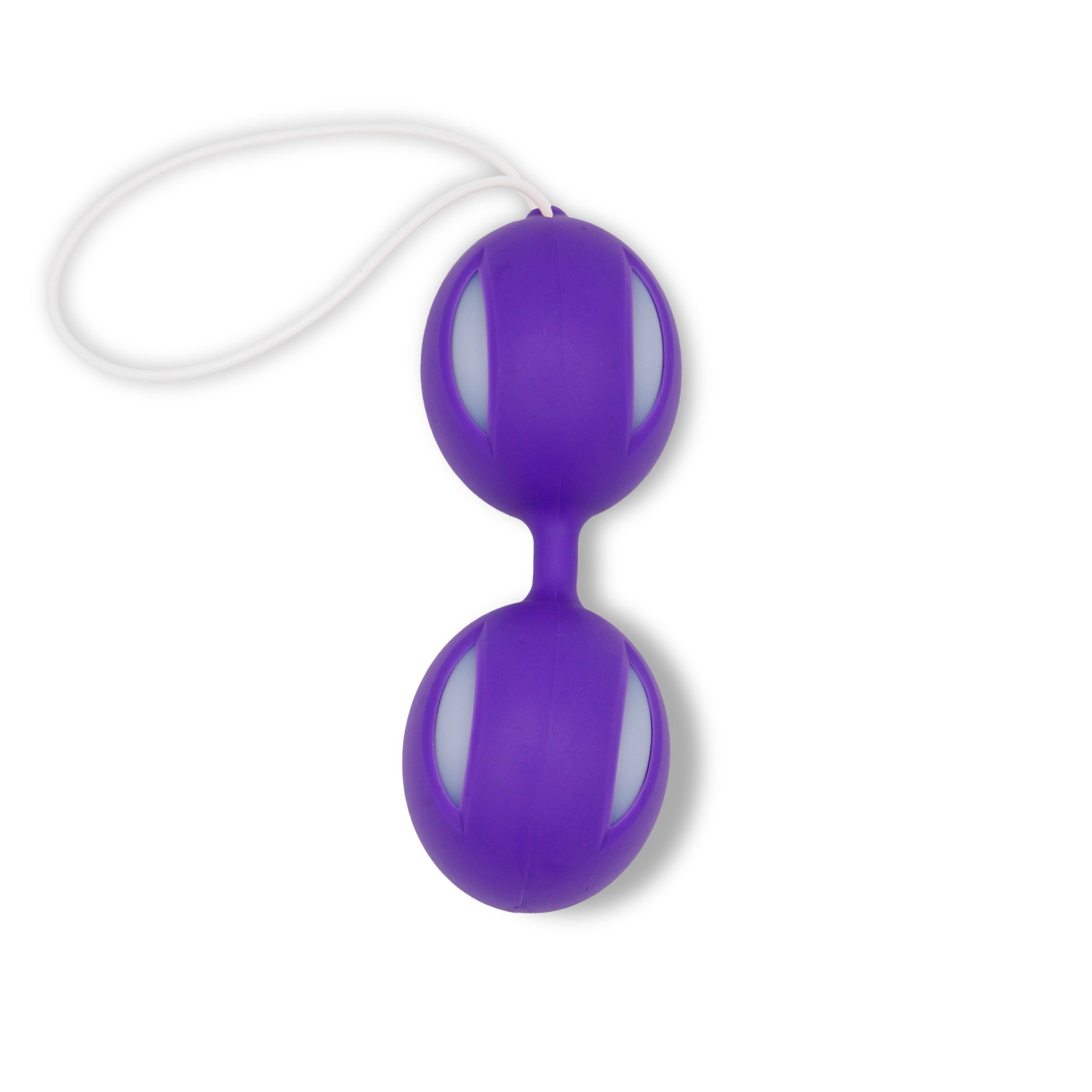 LeLuv Duotone Kegel Exercise Balls ABS - Two Purple ABS Spheres with String