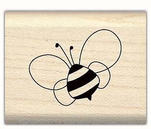 BUMBLING BEE Mounted Rubber Stamp InkaDinkaDo
