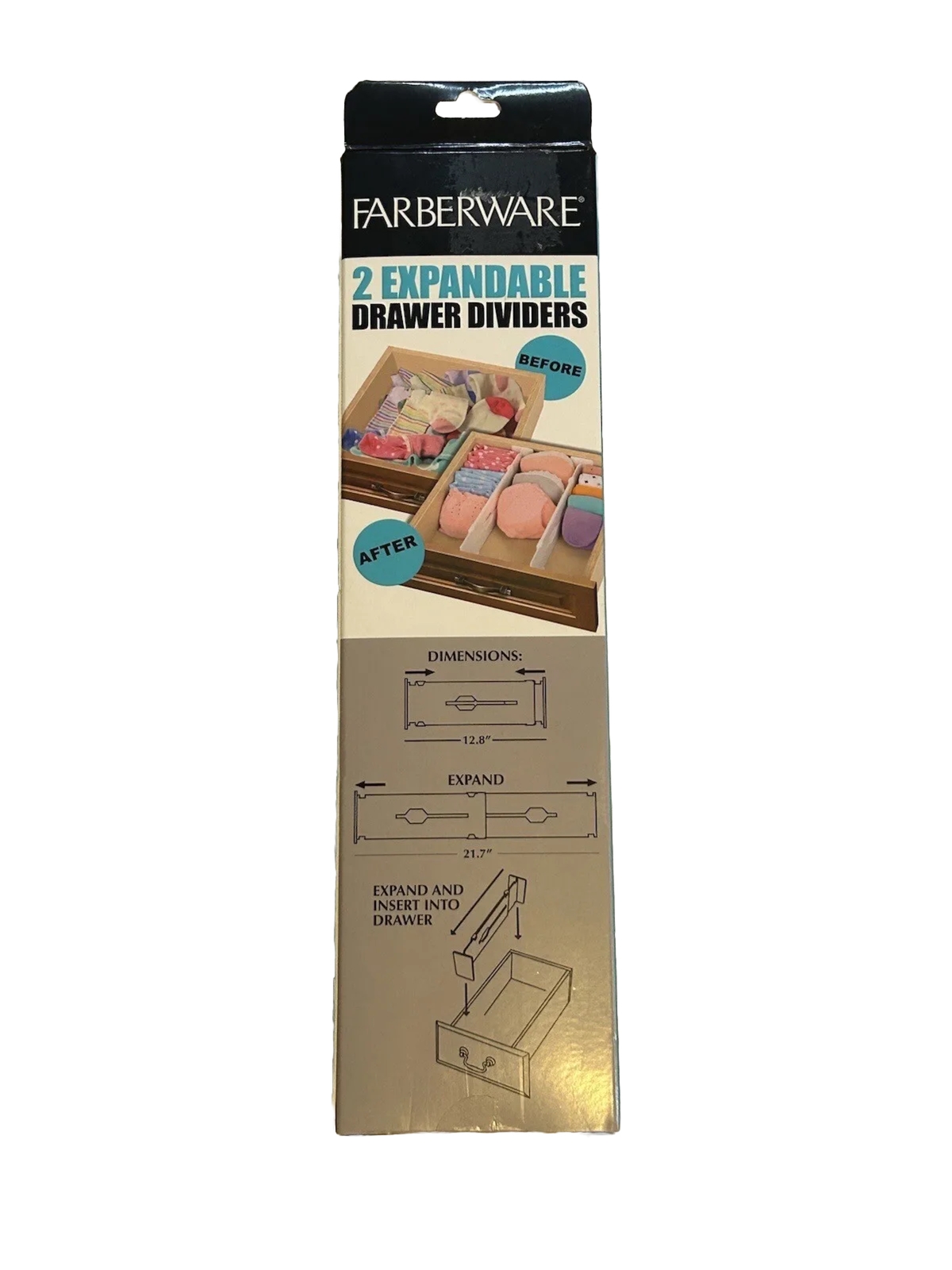 Farberware - NEW - 2 Expandable Drawer Dividers DIY Storage Organizer - NEW
