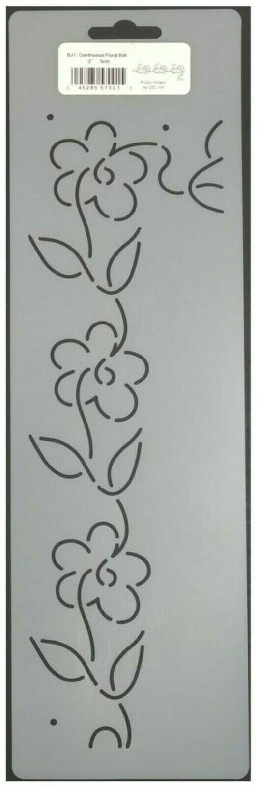 Quilting Stencil Floral Border Flower Quilt 2" Corner Patterns Plastic Templates