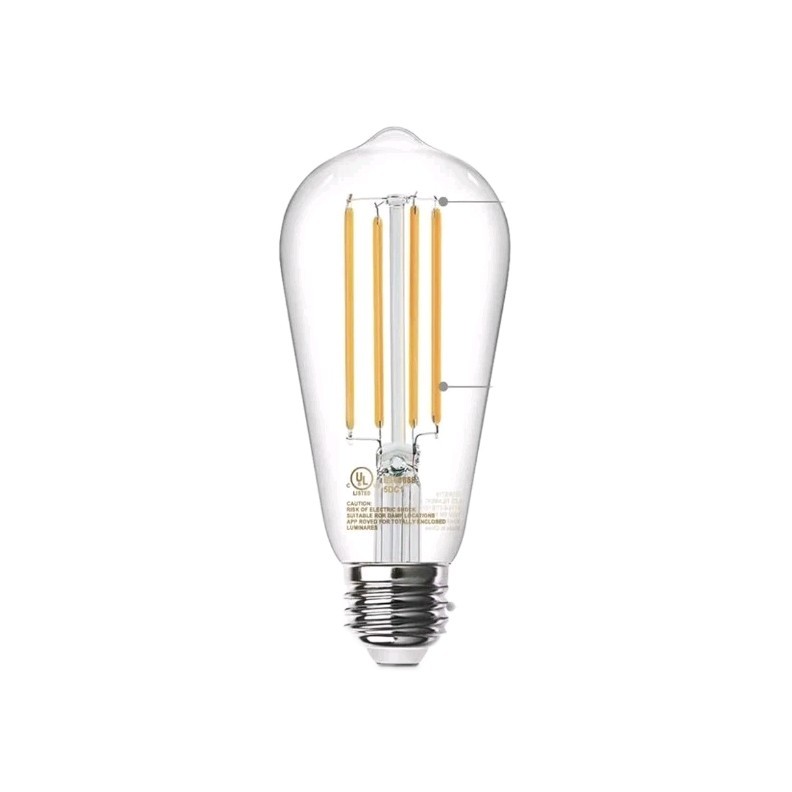 E26 Vintage LED Filament Edison Light Bulbs 60W 4 Pack ST58 2700K Indoor Outdoor