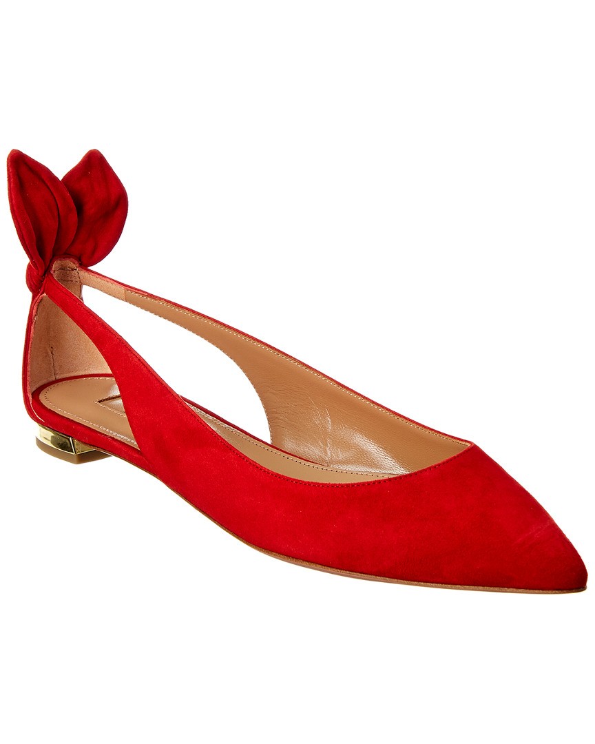Aquazzura Deneuve Suede Flat Women's