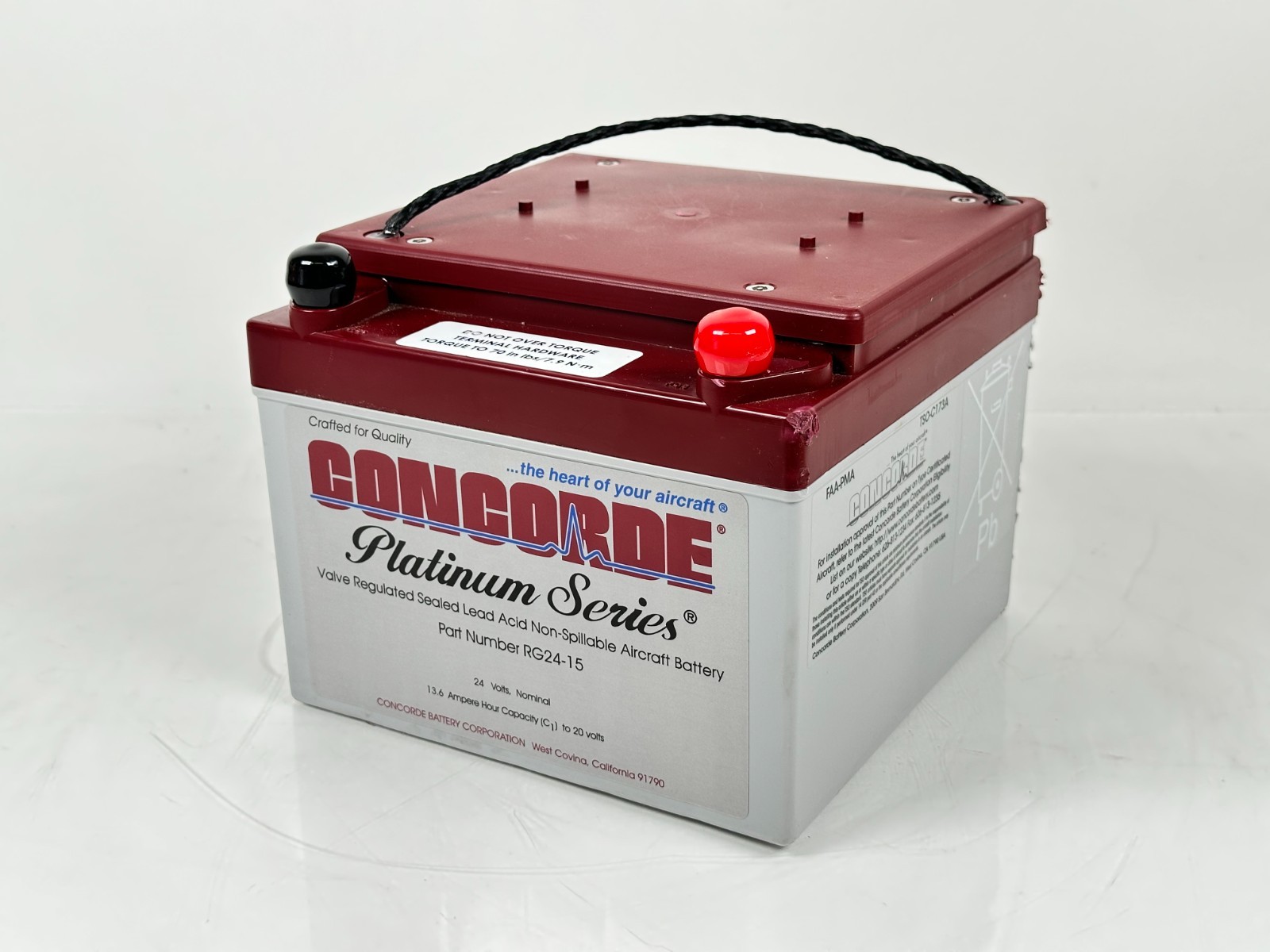 (New) Concorde RG24-15 Platinum Series Sealed Lead Acid Aircraft Battery
