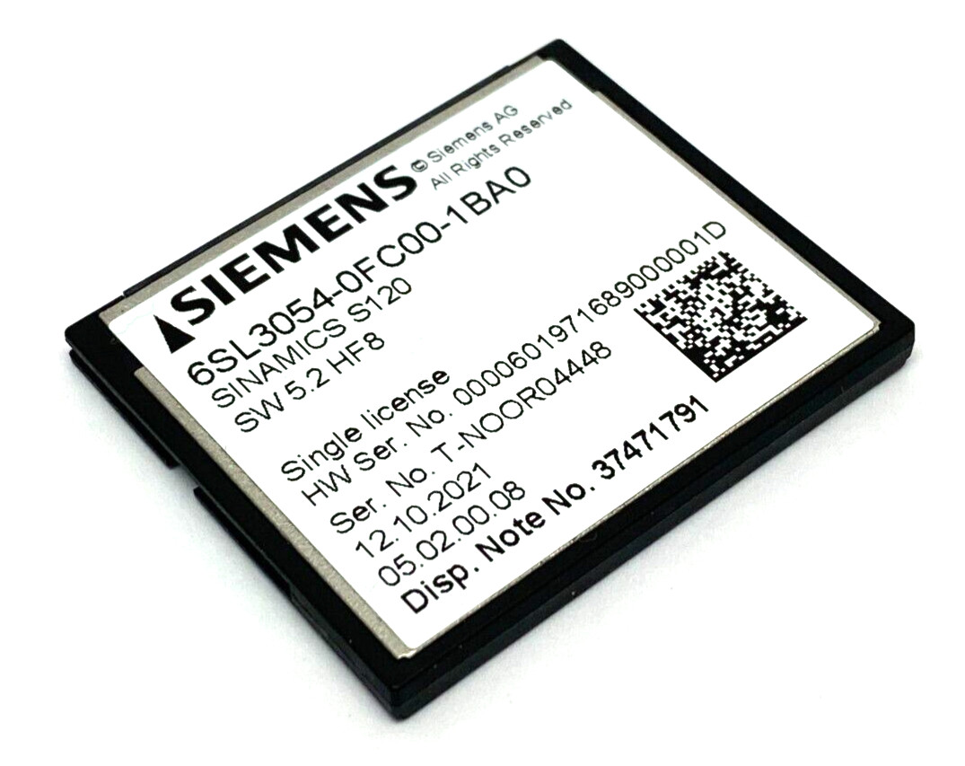 Siemens 6SL3054-0FC00-11BA0 Sinamics S120 Memory Card