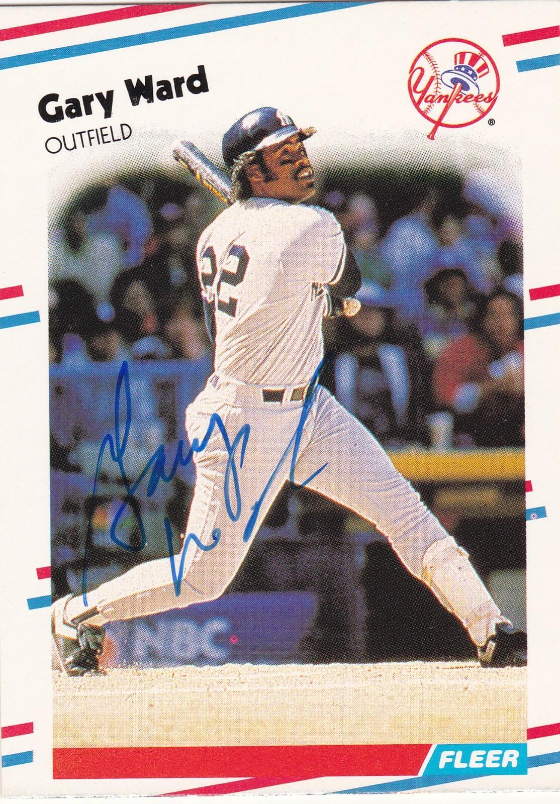 GARY WARD NEW YORK YANKEES SIGNED CARD DETROIT TIGERS RANGERS MINNESOTA TWINS