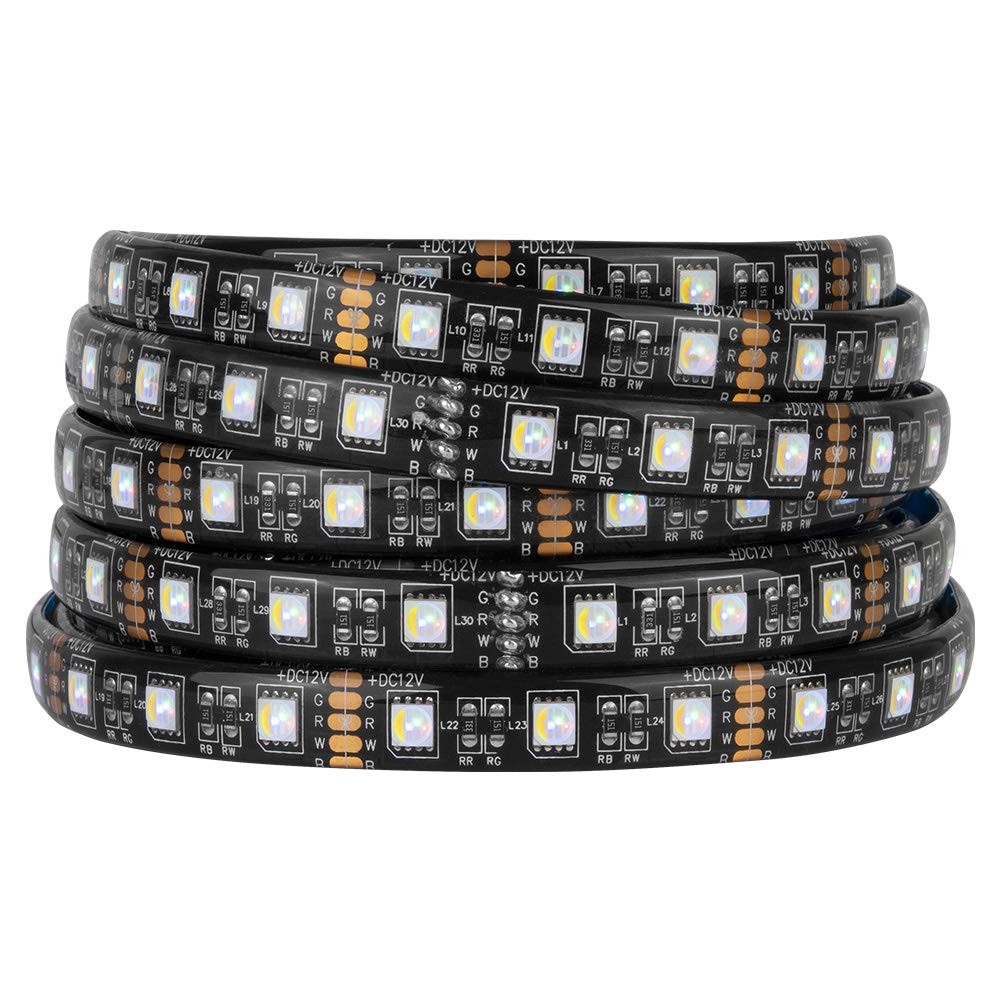 5050 RGBW RGB+Cool White6000K-7000K 4 Colors in 1 LED Tape Light DC12V 5m 16....