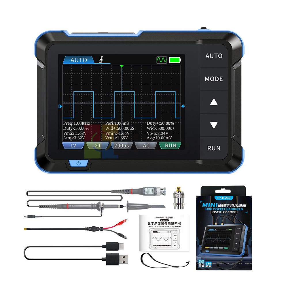 FNIRSI DSO153 Multifunctional Digital Oscilloscope Signal Generator 1 MHz 5 MS/s