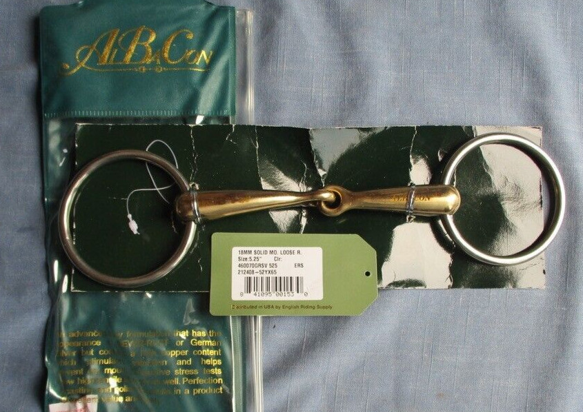 SNAFFLE BIT ALBaCon LOOSE RING 5 1/4" 18MM mouthpiece Stimulate saliva NEW
