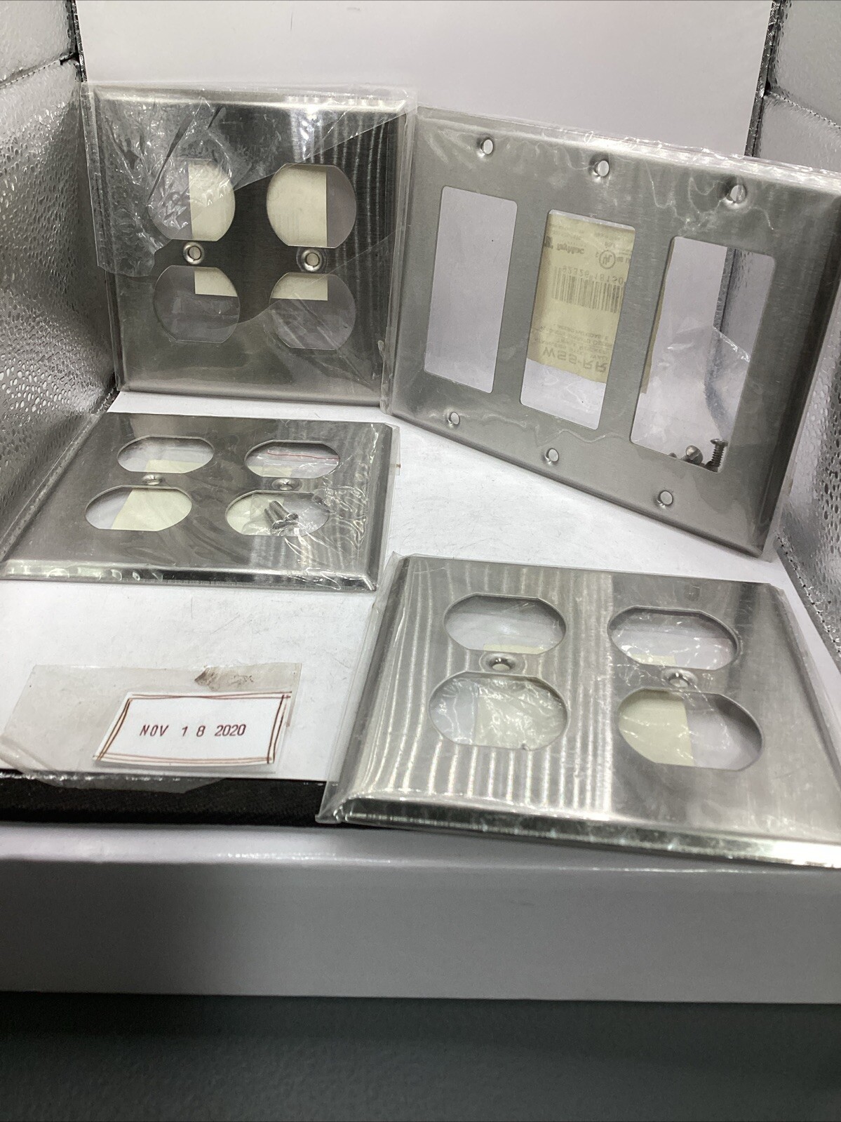TayMac WSS-DD Stainless Steel Assorted Wallplates (Lot of 4)