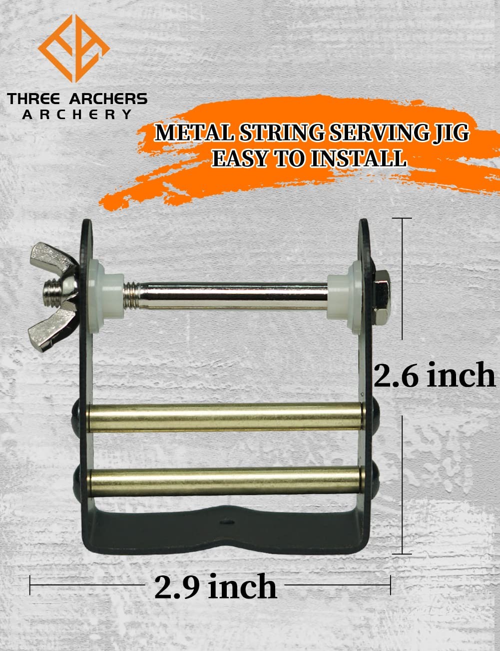 THREE ARCHERS Bowstring Serving Thread String Jig 120 BLACK&WHITE