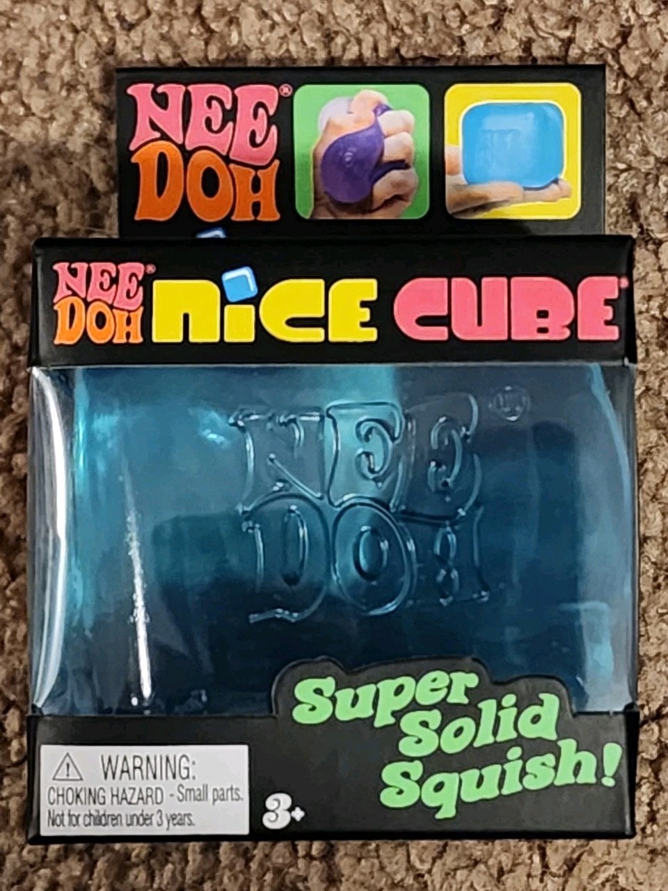 🔥Nee Doh Nice Cube  Super Solid Squish🔥 (Blue) - Brand New/Factory Sealed!
