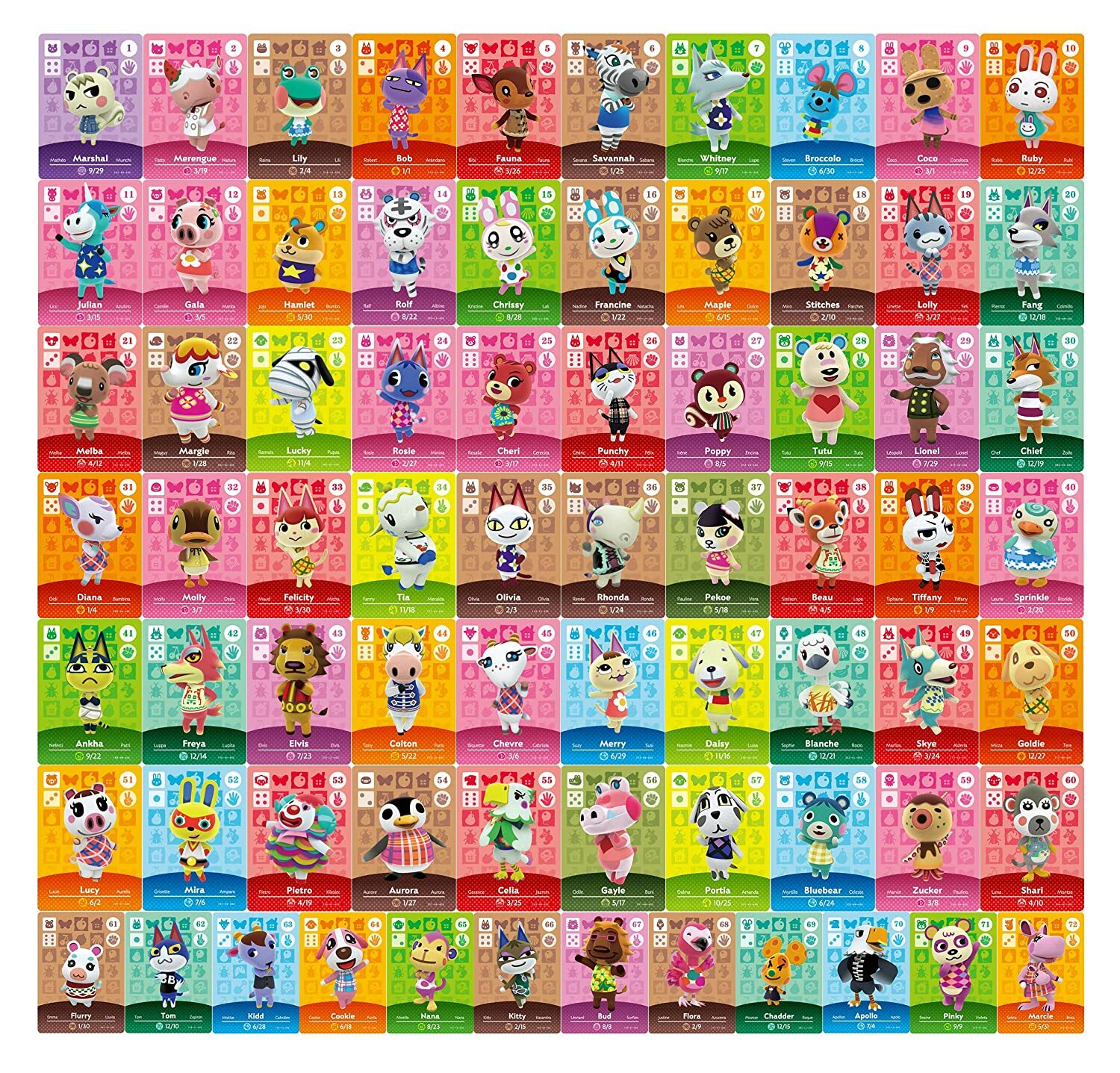 Animal Crossing Amiibo Cards Series 4 301-400 ACNL New Horizon Nintendo 3DS